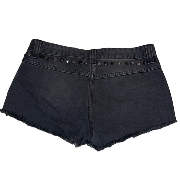 Woman's FP Dark Gray Mid Rise Stud Jean Short 26 - Picture 2 of 4